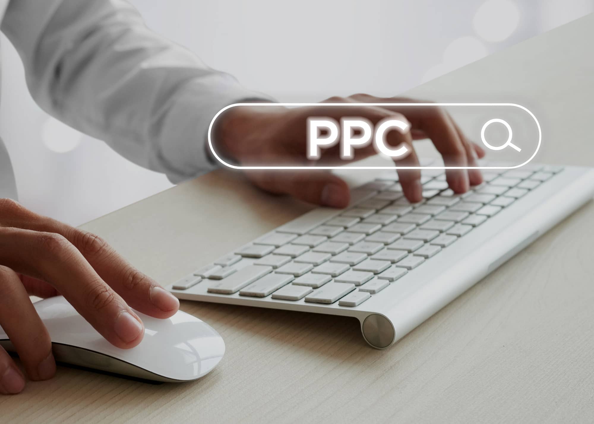 PPC pay per click, internet marketing and link building abstraction